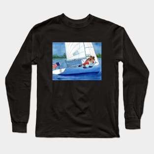 All Female Regatta Crew Watercolor Painting Long Sleeve T-Shirt